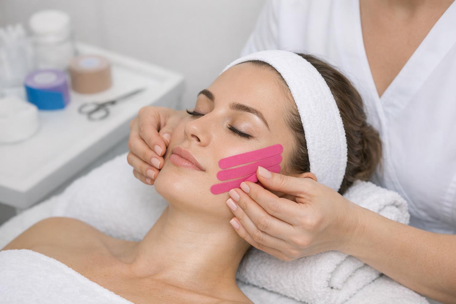 Kinesiotaping estetyczny: kurs nowoczesnych metod modelowania i terapii twarzy